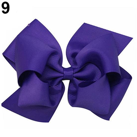 1Pc Girls Large Double Layers Hairbow Hair Bow Grosgrain Ribbon Clip Hairpin