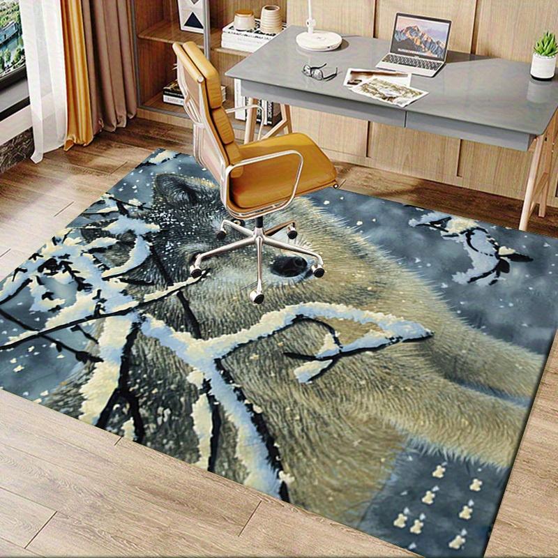 Office Carpet Winter Wolf Design, Sofa Rug, Chair Mat Protection