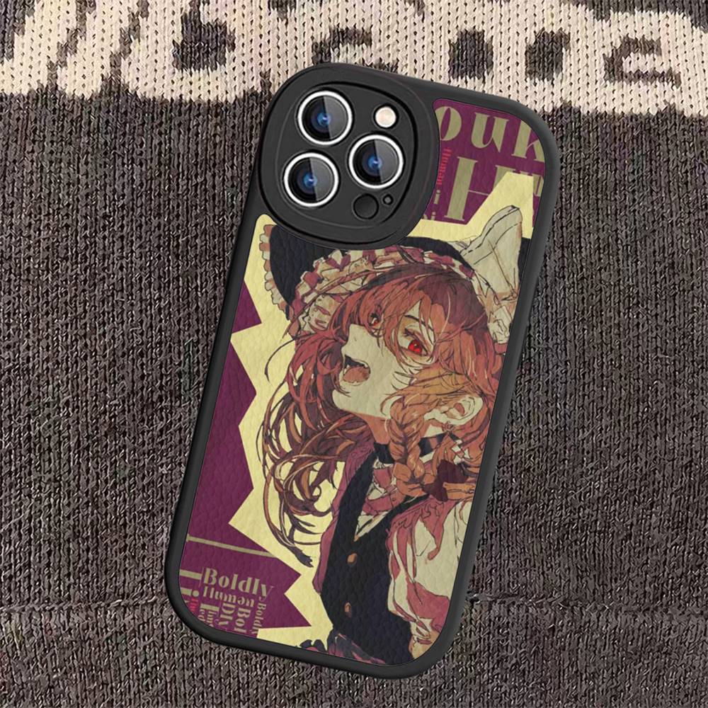 Classic Game Touhou Project Phone Case For IPhone 16 15 14 11 12 13 Pro Max Plus Back Leather Shell
