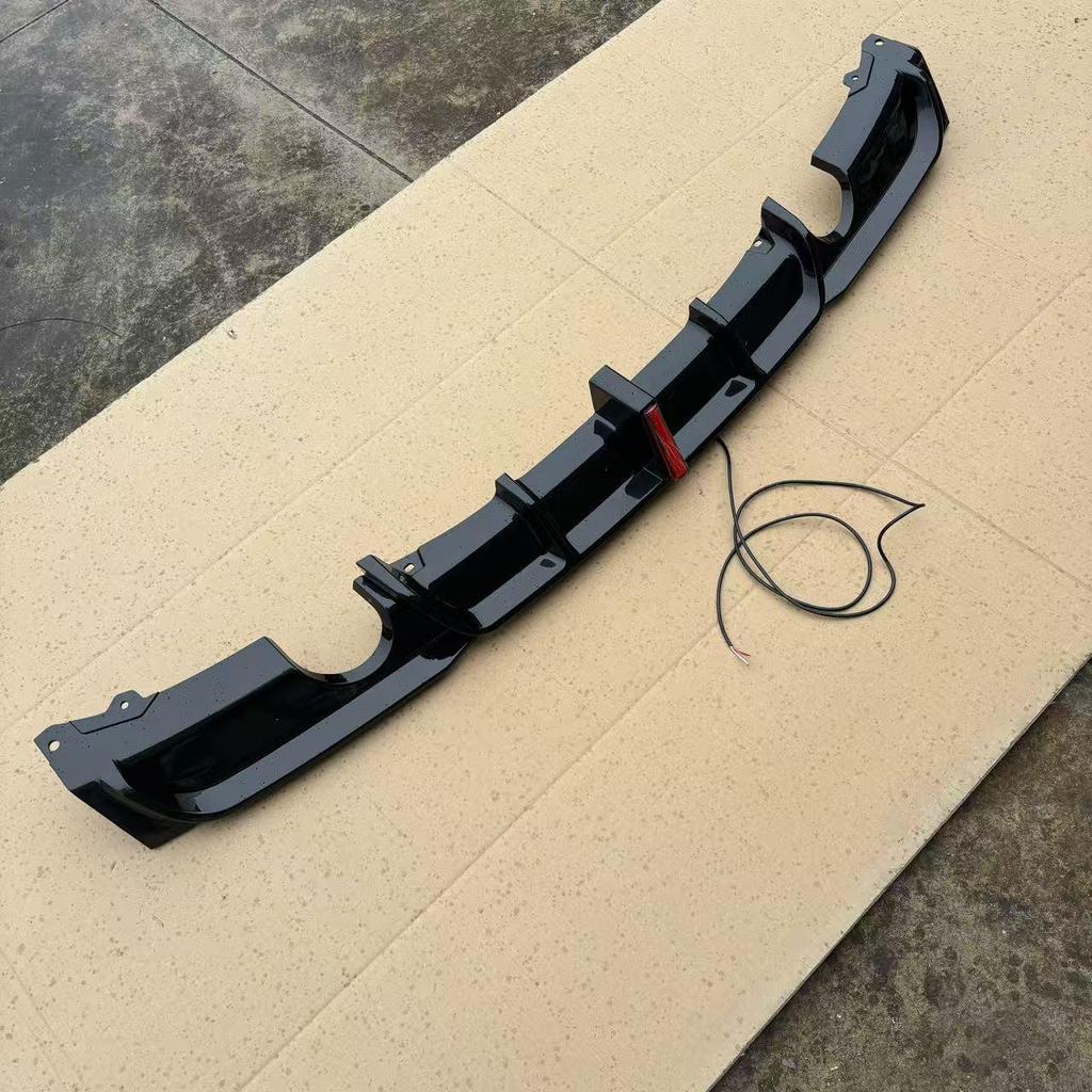 BMW 3 Series F30/F35 Rear Diffuser with Dual Exhaust Outlets & Vertical Lights 13-19 Gloss Black Body Kit