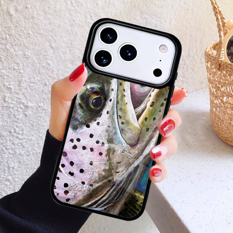 Trout Fish Fishing Phone Case For iPhone 17 Air 16 15 14 13 12 11 Pro Max Plus