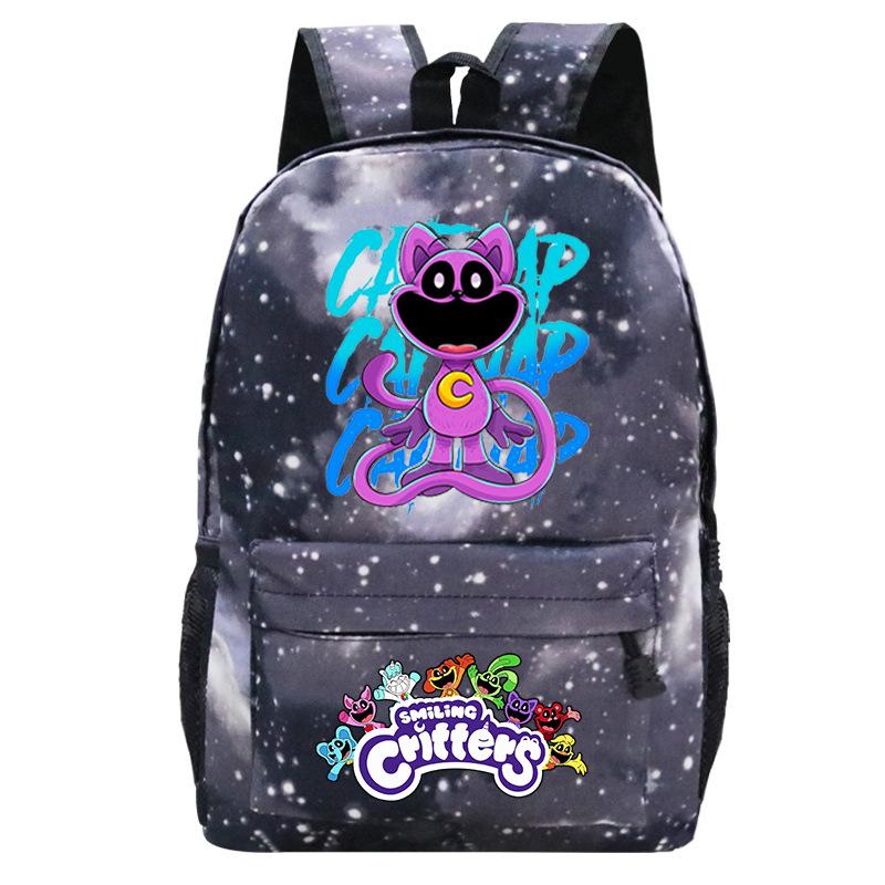 Smiling Critters Smiling Animals College Style Boys And Girls Junior High School Students School Bag Casual Backpack