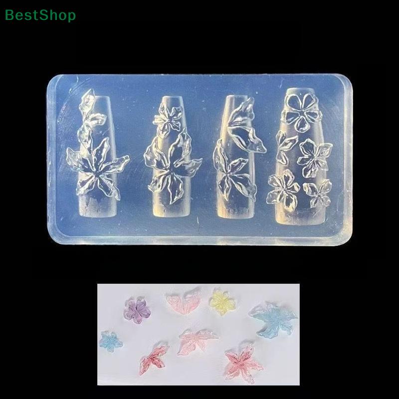 3D Relief Egg Flower Nail Art Silicone Mold,Floral Petal Design Nail Art Carving Template 3Pcs/Set