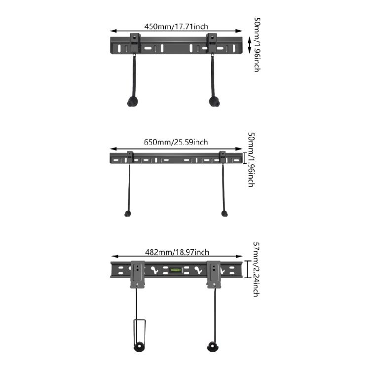 Low Profile TV Wall Mount for 26 to 55/60inch TVs Holds Up to 100lbs for Drywall Use