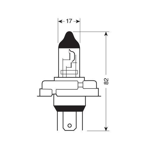 Ampoule Halogène H5 R2 Visio 60/55W 12v