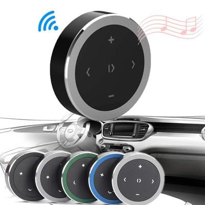 Mini Wireless Bluetooth-compatible Media Button Controller Motorcycle Bike Handlebar Media Remote Car Steering Wheel MP3 Music Play For IOS Android