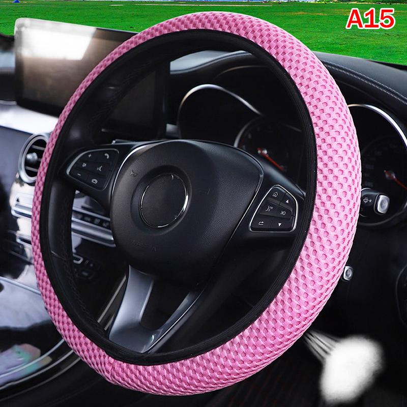 Universal Car Steering Wheel Protective Cover Breathable Elastic Band Anti Slip Flax Suitable 38Cm Four Seasons