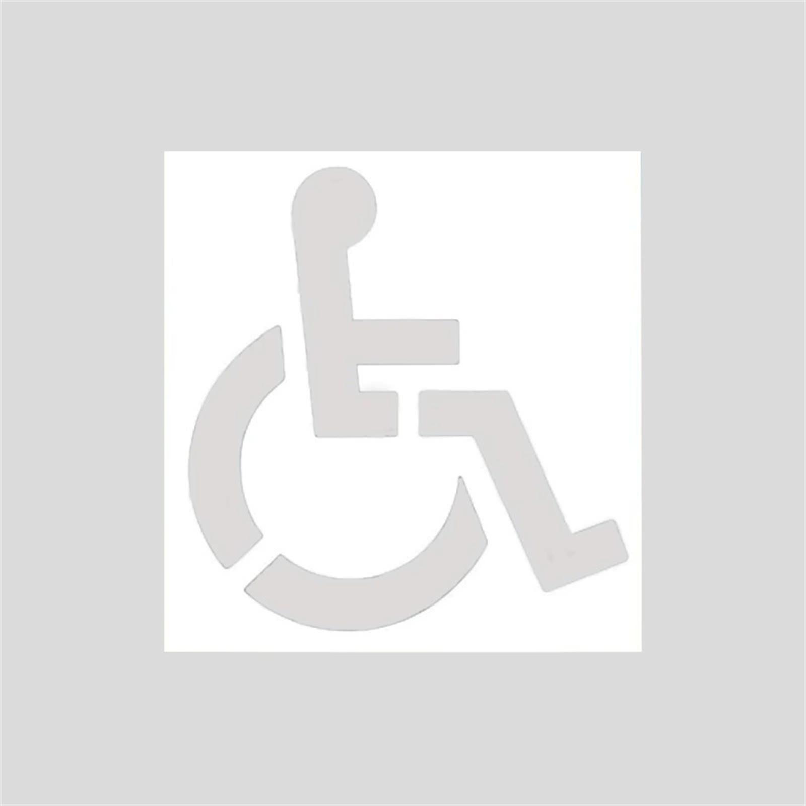 

Трафарет для парковки для инвалидов, 36x36 дюймов, многоразовые силиконовые трафареты для парковки для инвалидов для рисования, толщина 1 мм, складные и гибкие one size белый