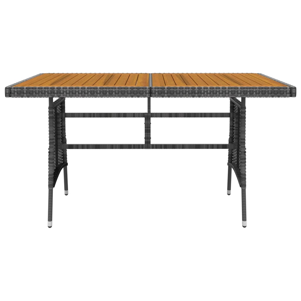 7 Piece Garden Dining Set Poly Rattan Grey