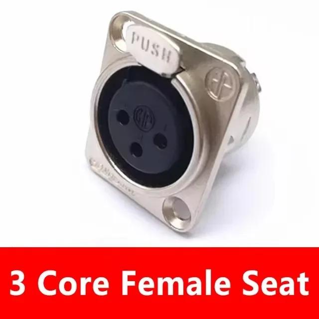 5/20/100Pcs XLR 3/4/5Pin Plug Male Female Jack XLR Socket with Copper Contact Panel Connector for Audio Microphone