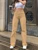 2025 Women's Solid Color Straight-Leg Casual Jeans