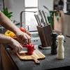 Cutting Board Acacia Wood Kitchen Large Handle Natural Material Lightweight Eco-friendly Wooden Stylish Lunch Tray Pizza Bread Steak Plate Camping