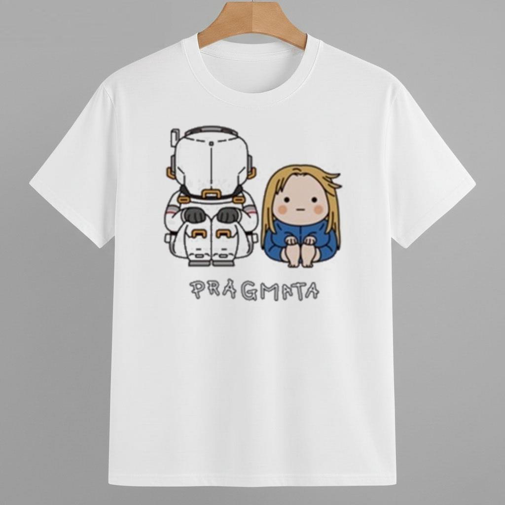 Pragmata Hugh & Diana Sitting Multicolor 1 Sided Short Sleeves T Shirt M