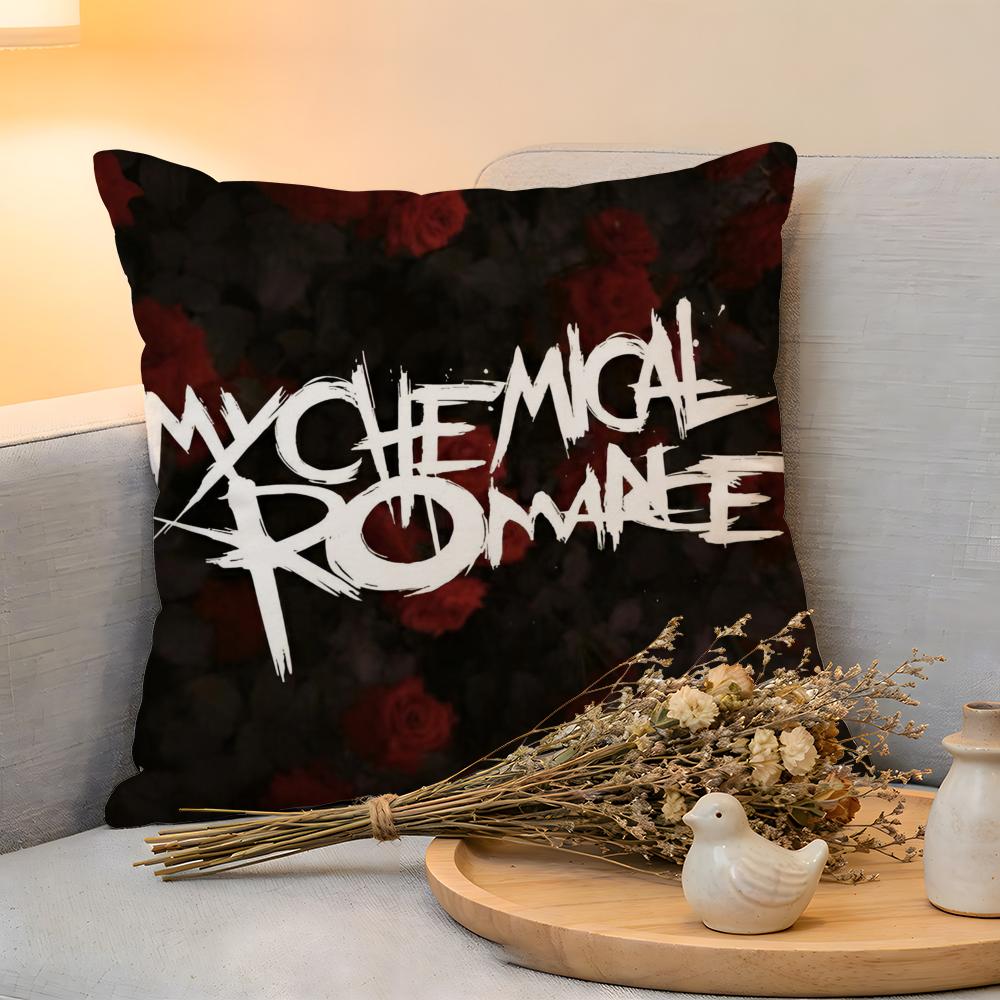 

Cushion Cover Linen SkinFriendly Soft Decorative Case For Sofa Home Decor Hot Rock My Chemical Romance Band Pillow cover 30x30cm