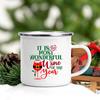 Santa Deer Truck Print Creative Enamel Cups Christmas Party Drink Juice Hot Cococ Cup Mugs Handle Mug Gifts for Family Friends