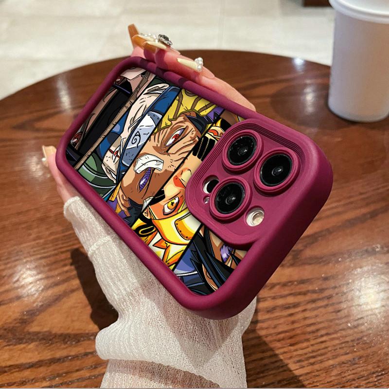 Cartoon Naruto Printed Fashion Case Flexible Soft Silicone TPU Shell Full Back Cover for iPhone Samsung