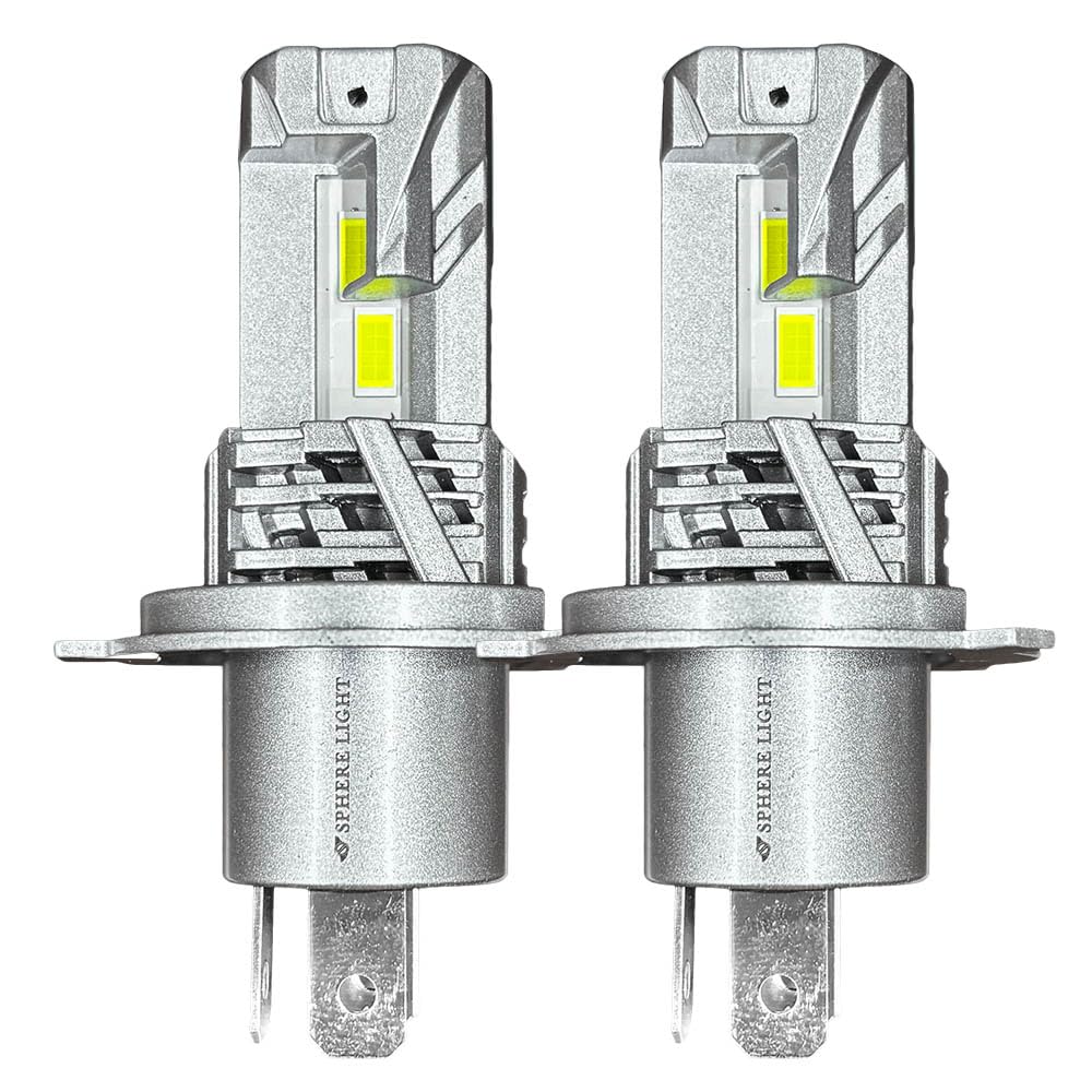 Spherelight H4 LED New Vehicle Inspection 6000K Easy Halogen SPHERELIGHT SLMSTH4C060 Hi/Lo Headlights, Standards, Compliant, White, 5000lm, 12V,
