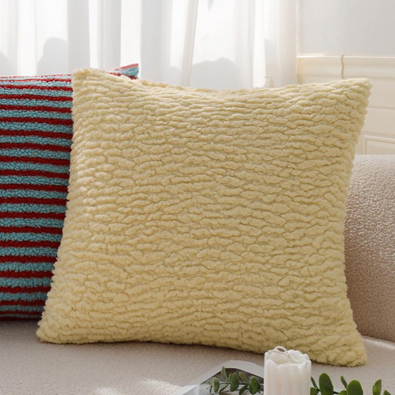 

Утолщенная подушка контрастного цвета в скандинавском стиле, диванная подушка для поясницы для гостиной, подушка для прикроватной тумбочки, подушка для эркерного окна, съемная и моющаяся, украшение для дома 45x45cm [pillowcase only]