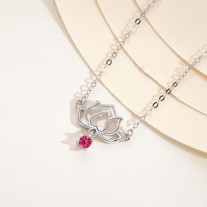 Lotus Halskette Damenmode Retro Neue Chinesische Stil Hohl Lotus Nische Design Blume Halskette Frauen