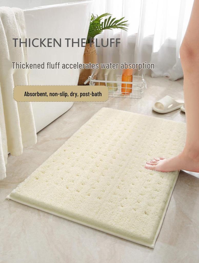 Plush, Quick-dry Non-slip Bathroom Mat for Toilet Door