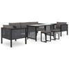 Corner Sofa Unit with Left Armrest Poly Rattan Anthracite