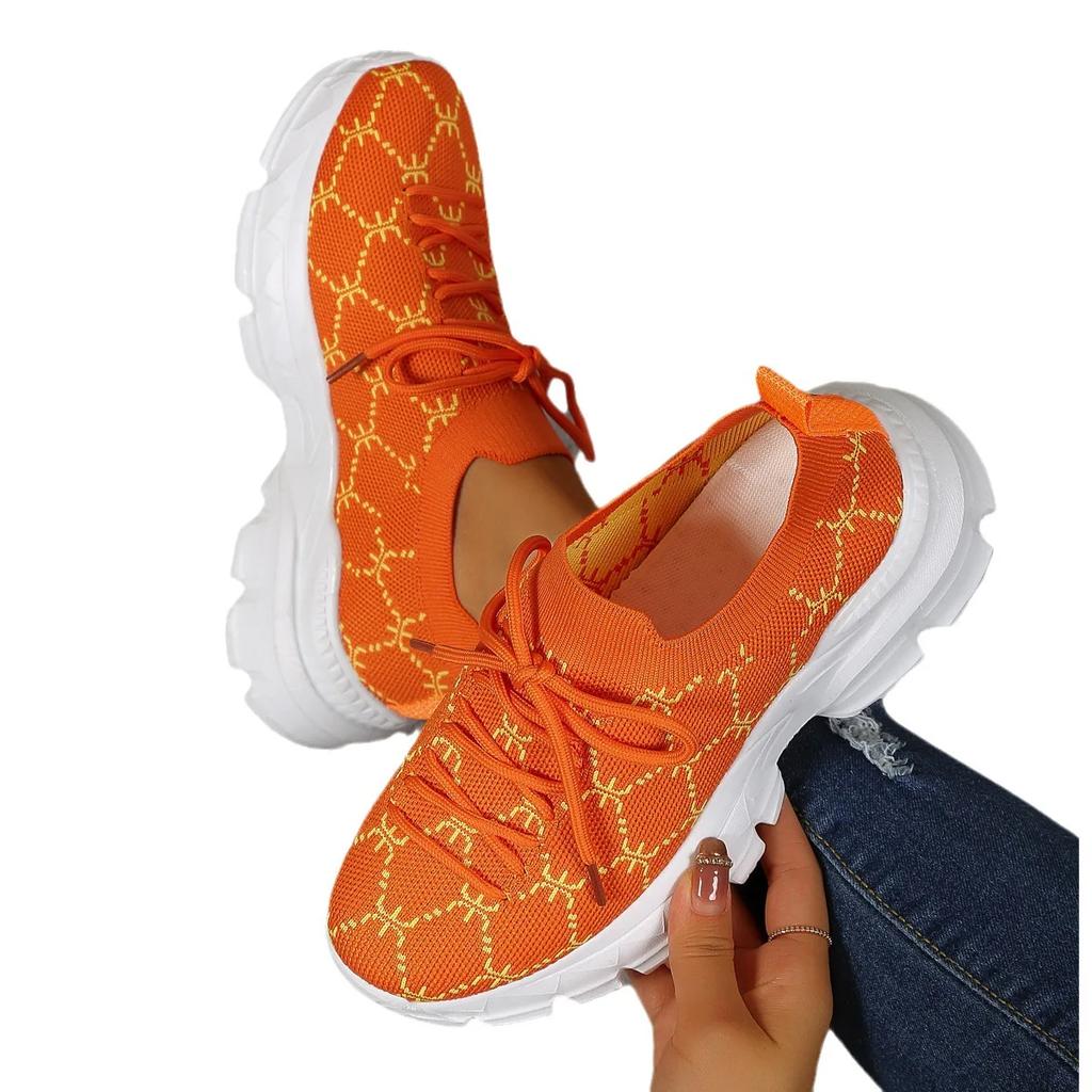 Fashion Thick Sole Elevated Casual Shoes for Women  New Plus Size 42 Women Shoes Retro Mixerd Colors Sneakers Women Zapatos