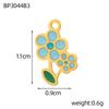 CARLIDANA 2PCS Manna High Quality Stainless Steel Emenal Flower Drinks Gold Color Non Tarnish Beach Ocean Charms for DIY Jewelry