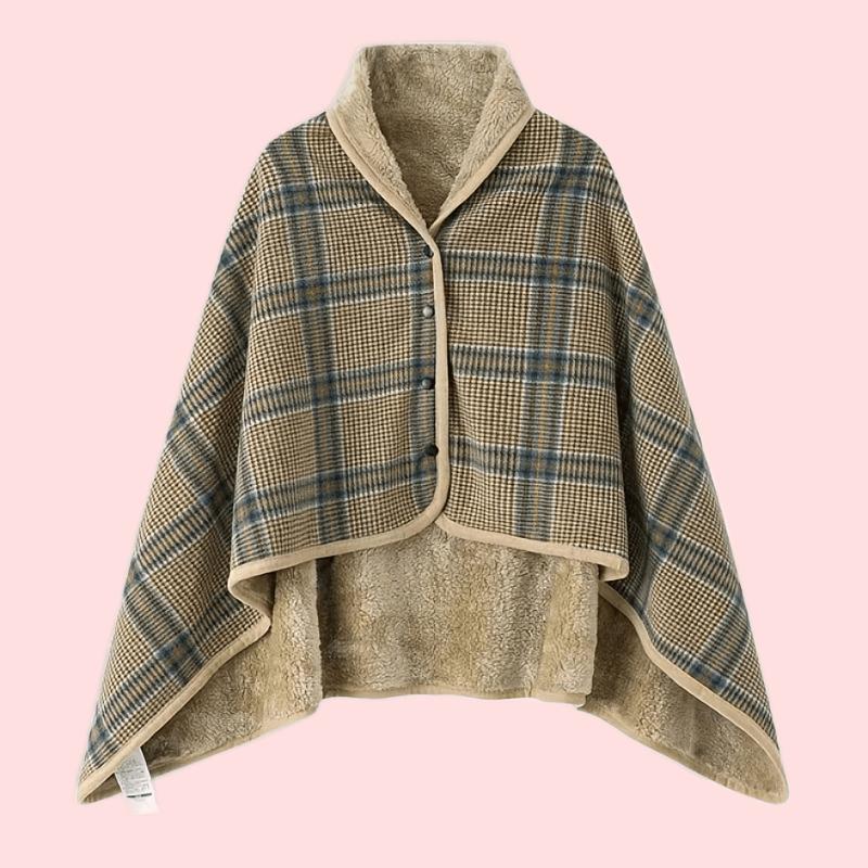 2025new warm shawl, cold proof cover blanket, thickened grid postpartum cover blanket,lunch nap blanket, multifunctional blanket