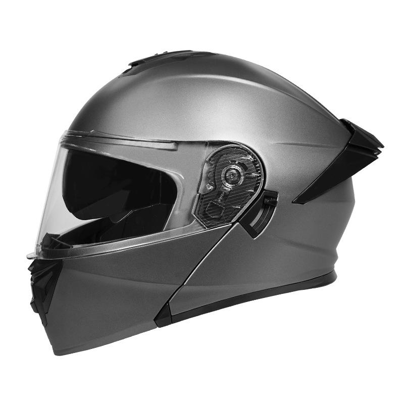 3C Certified Flip-up Dual Visor Full Face Helmet for Men and Women - All Seasons