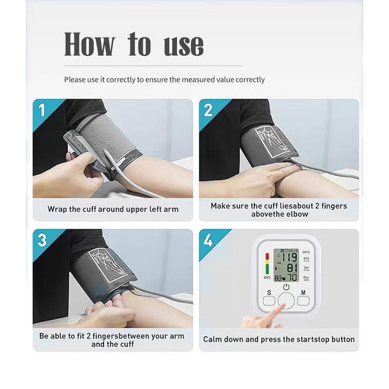 1SET Explosion Sphygmomanometer Automatic Electric Intelligent Blood Pressure Measuring Instrument Outlet Large Screen Touch Sphygmomanometer