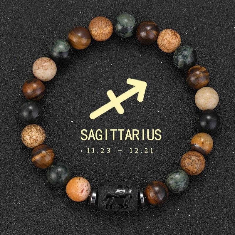 12 Zodiac Signs Bracelets Capricorn Taurus Cancer Virgo Pisces Bracelets Ladies Men Couples Friendship Jewelry Gift Bracelets