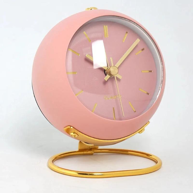 Metal Ring Colored Alarm Clock Exquisite Decoration for Home Desktop Office Silent Internet Famous Alarm Clock