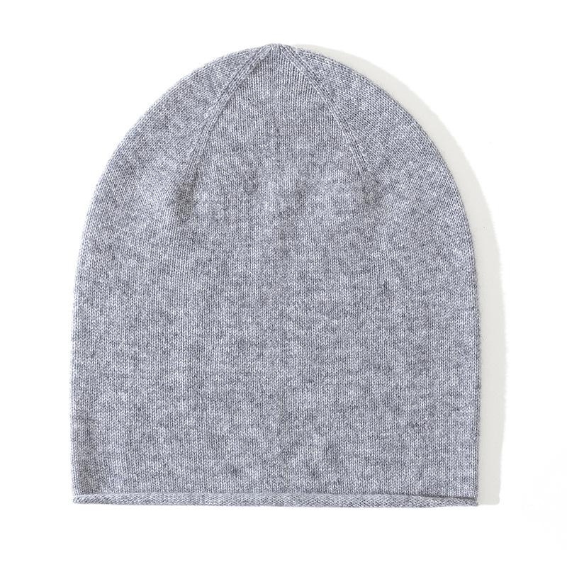 Curled Edge Cold Hat Autumn and Winter M * X Pile Pile Hat Men's Hat Women's Hat Pure Cashmere Knitted Hat