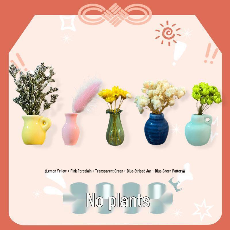 Handmade 3D Ceramic Vase Magnet for Hydroponic Plants & Flowers