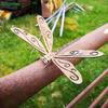 Rusty Metal Dragonfly Garden Stake,Vintage Outdoor Lawn & Patio Decor Ornament