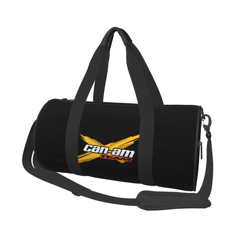 Can Am Team Print Runde Reise-Duffelbags Unisex Faltbare Gepäcktasche Sport-Fitnessstudio-Yoga-Tasche mit Schuhfach Nasses Fach