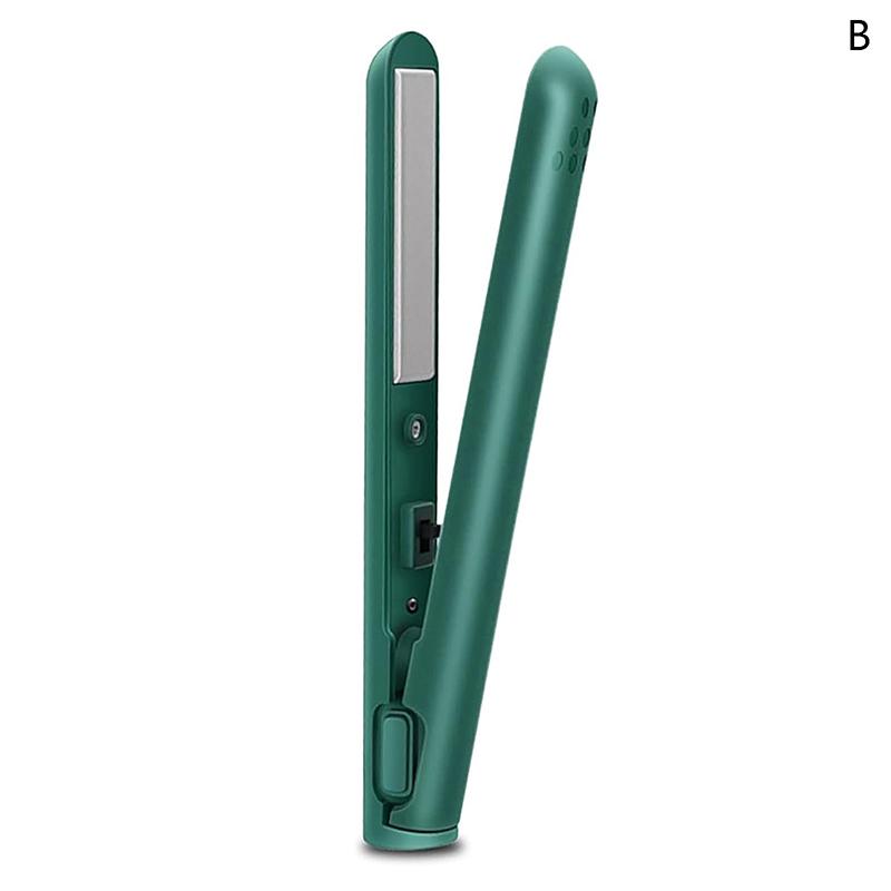 

Щипцы для завивки волос, выпрямитель для волос, USB-перезаряжаемый, портативный, мини, 2 в 1, светодиодное керамическое покрытие 25 Вт зелёный