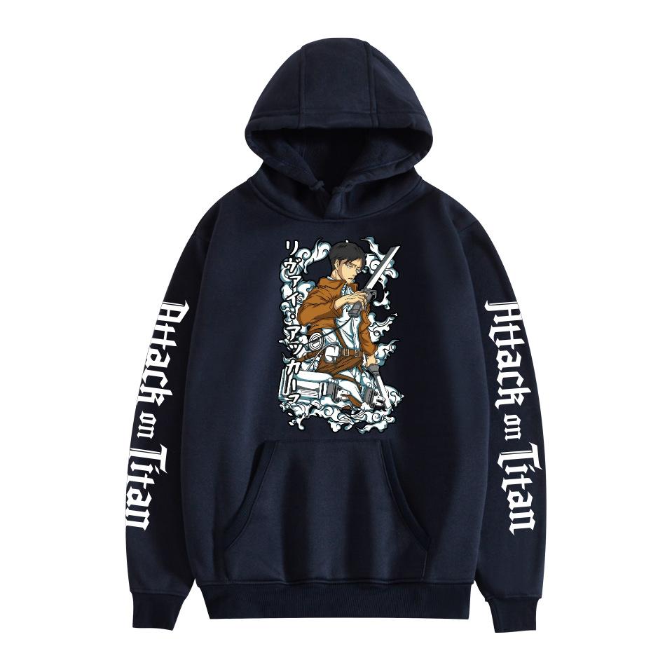 Mens Hooded Attack on Titan Anime Printed Streetwear Pullover Sweatshirt Fashion Hoodie Casual Hip Hop New Men Tracksuit Streetwear