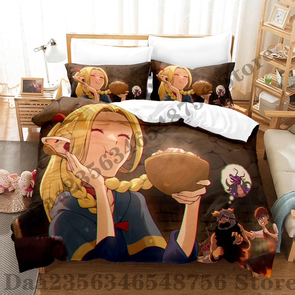 

Вкусный в Набор постельного белья для подземелья Односпальный Полуторный Двуспальный Кинг-сайз Комплект для кровати Взрослый Детский Спальня Комплекты пододеяльников Аниме Комплект простыней EU Single(135x200cm)