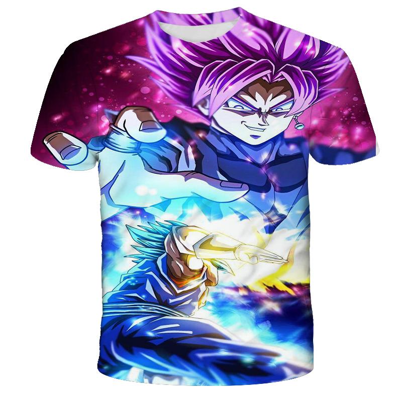 2026 Summer Dragon Ball Retro Fitness T-shirt Men's Oversized 3D Printed Short-sleeved Family Unisex Children's Sports Shirt