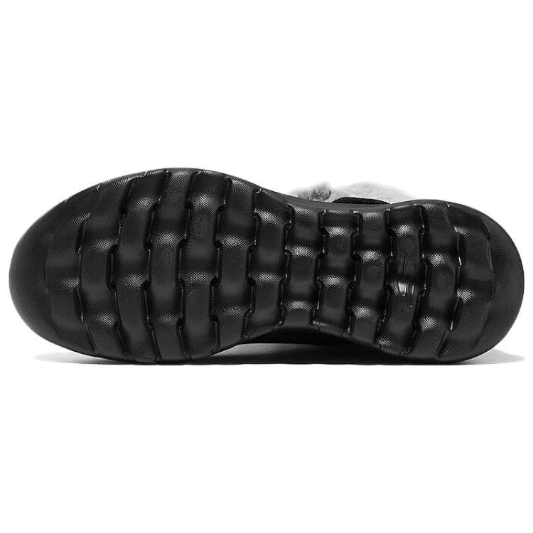 Skechers On The Go Slip-On Warm Waterproof Durable Soft Comfortable Non-Slip Ankle Snow Boots Women boots Black Gray 144041-BKGY