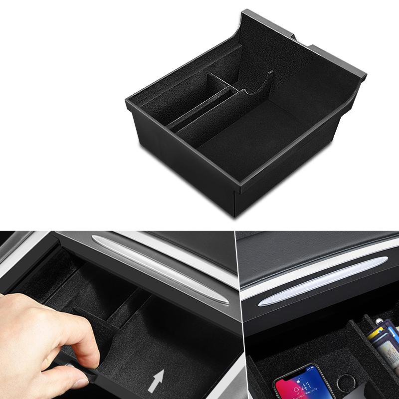 

Органайзер на центральной консоли, подходит для T/esla M/odel 3/Y, подлокотник, скрытый ящик для хранения, ящик для хранения, аксессуары для интерьера