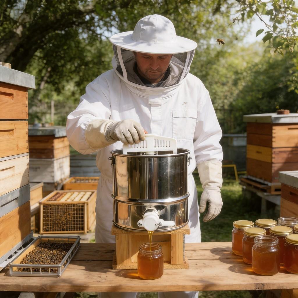 Honey Extractor Plastic Flow Mouth Bee Hive Separator Dispenser For Beekeepers
