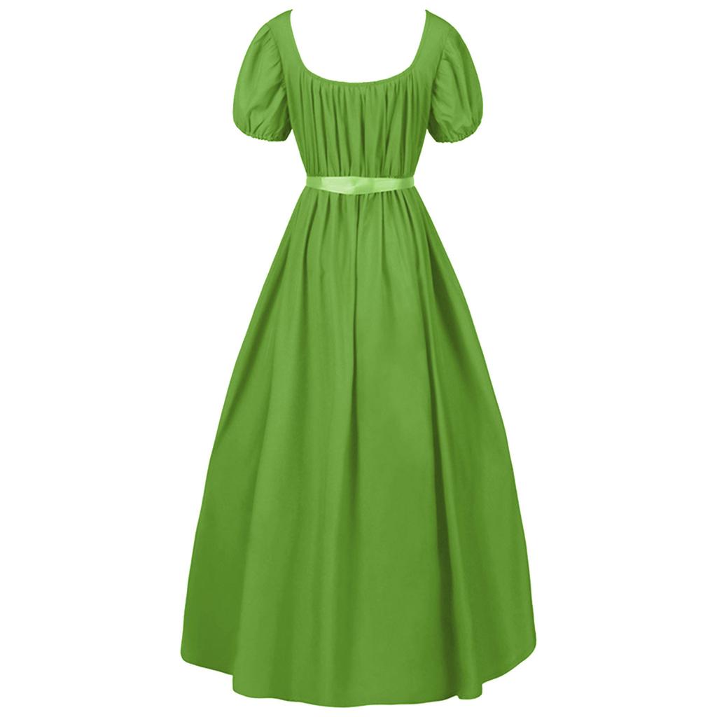 Gothic Dresses For Women Fashion Gown Vintage Dress Short Sleeve Cosplay Party Evening Night Formal Long Dress