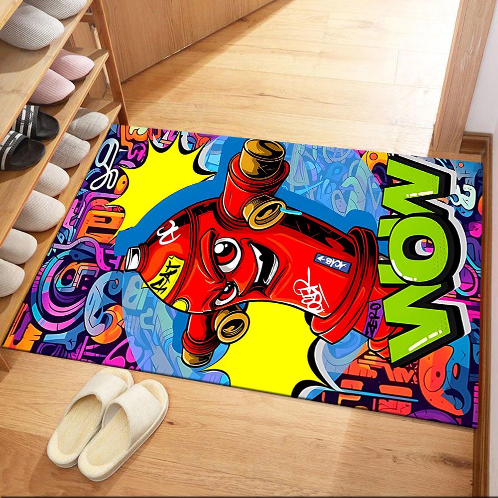 

Firefighter Rock n Roll Floor Mats for Living Room, Bedroom and Room Decoration Are Suitable for Gifts. 40cmx60cm