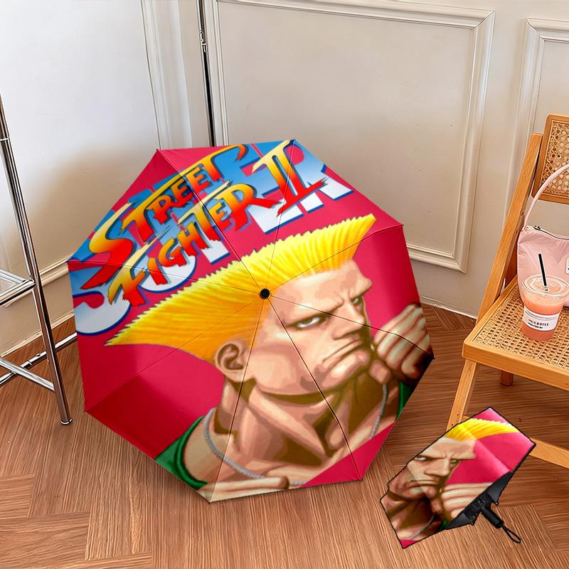 Super Street Fighter Automatic Umbrella - Suitable Travel Portable Umbrella Outdoor sun shading umbrella Suitable For All Seasons