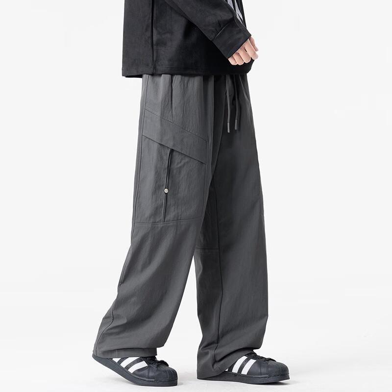 VUUG Men's American Casual Straight Loose Work Pants