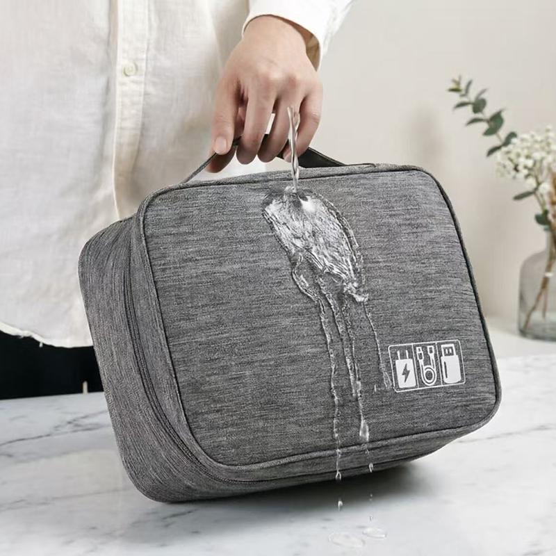 Multi-functional Large Capacity Waterproof Digital Electronic Organizer USB Data Line Charger Plug Headphone Travel Storage Bag
