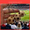 Global Football Cup Wooden Soccer Keychain With Football Player Design For Fans And Collectors