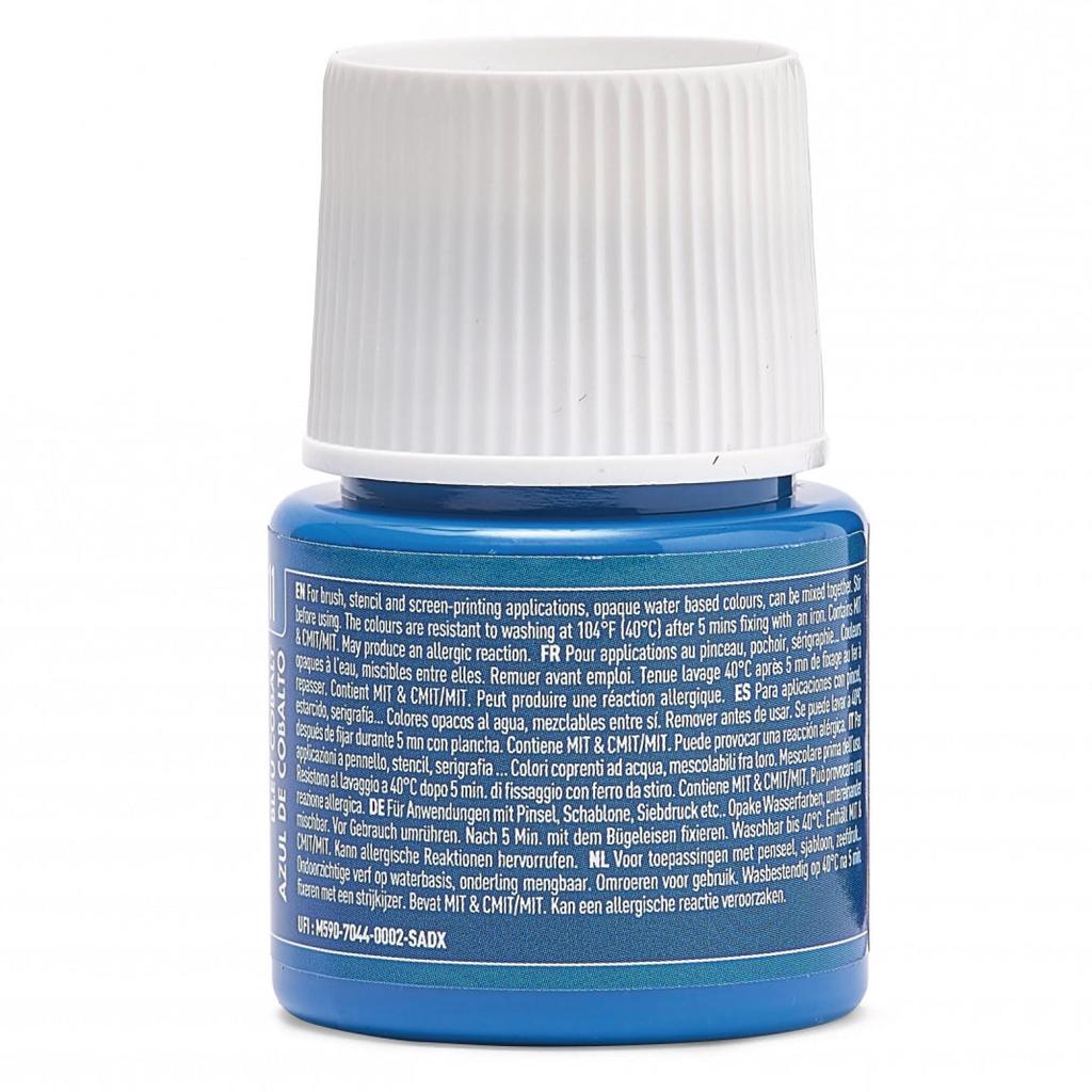 Pebeo Stoffmalfarbe Kann auf dunklen Stoffen malen Seta Color Deckfarbe 45ml Kobaltblau 11